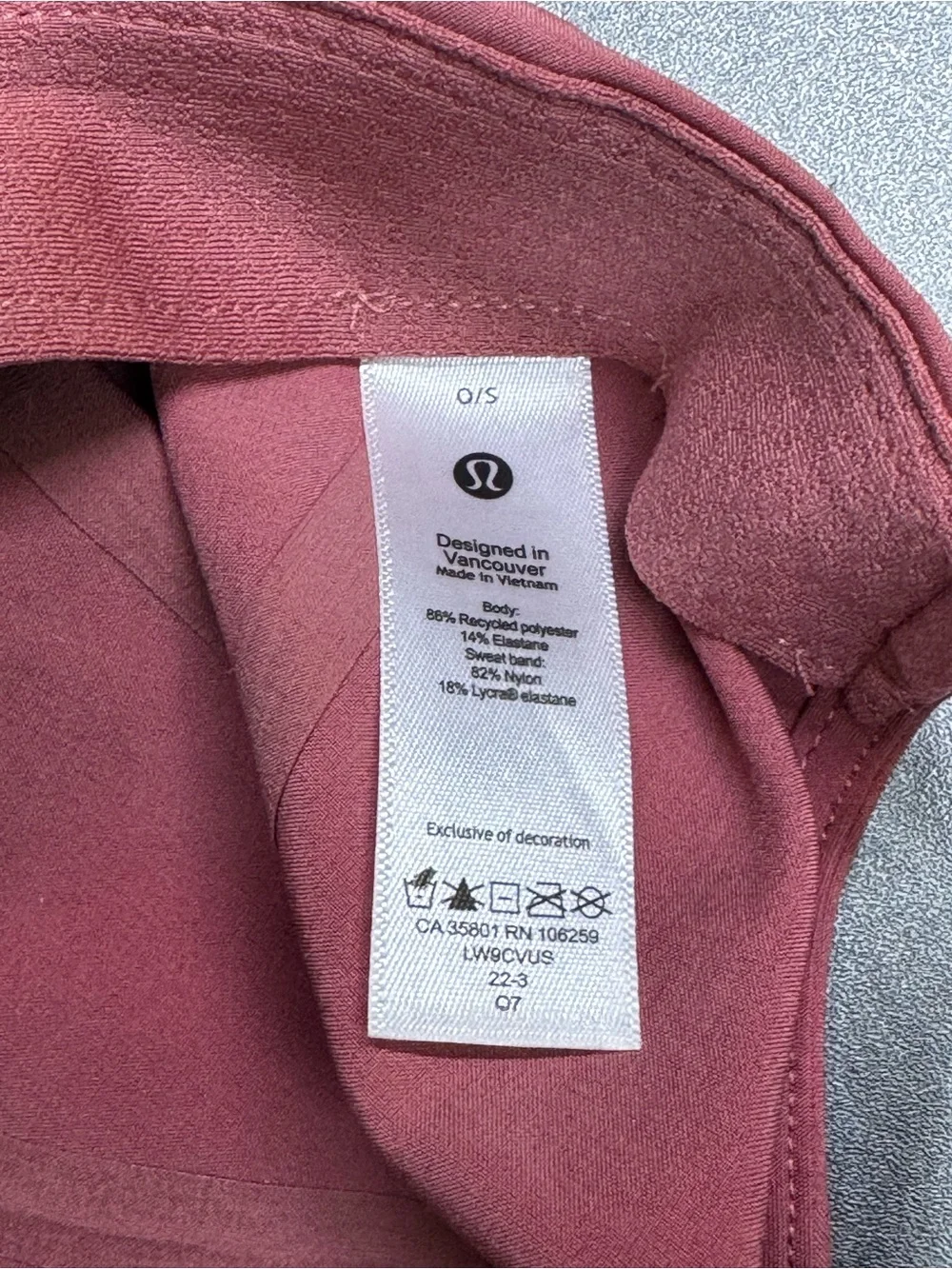 lululemon Fast and Free Run Hat Vintage Plum
